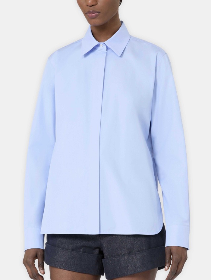 Chemise bleue en coton - Maroso - Max Mara