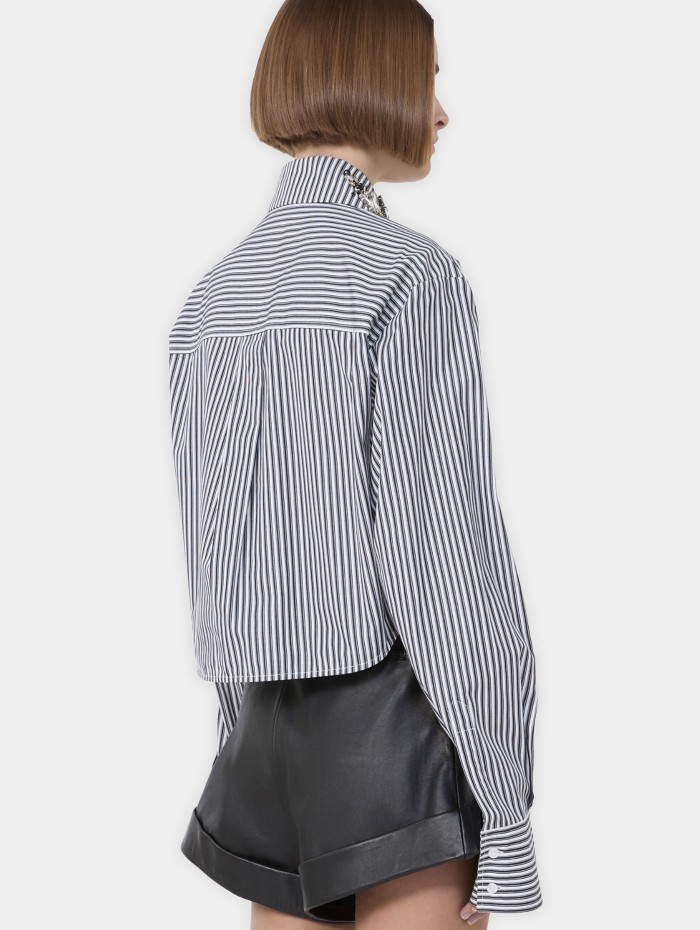 Chemise noire et blanche à rayures - Quagga - Max Mara