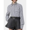 Chemise noire et blanche à rayures - Quagga - Max Mara
