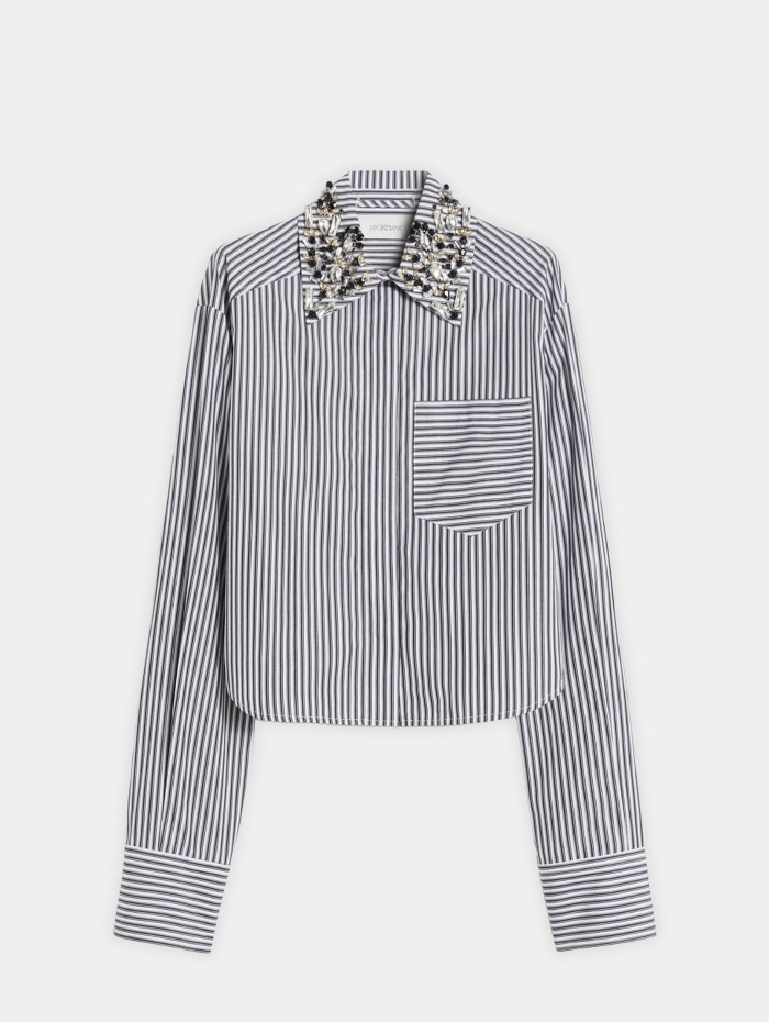 Chemise noire et blanche à rayures - Quagga - Max Mara