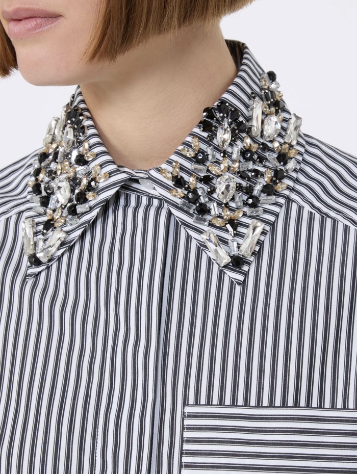 Chemise noire et blanche à rayures - Quagga - Max Mara