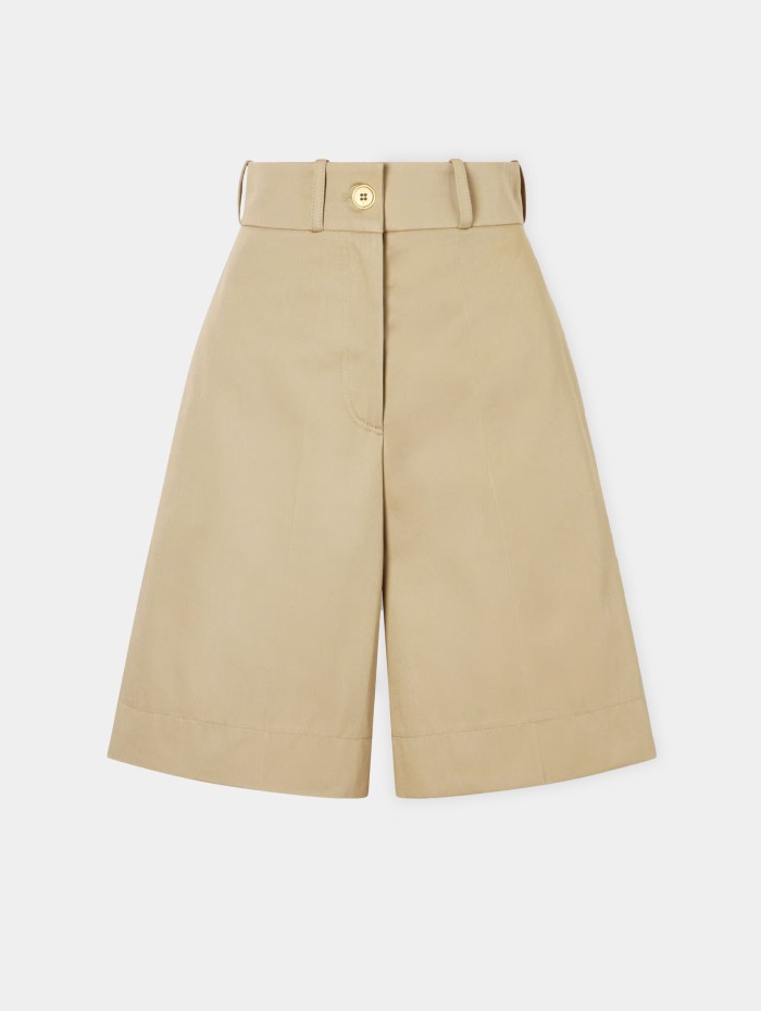 Bermuda en serge de coton - Beige - Patou