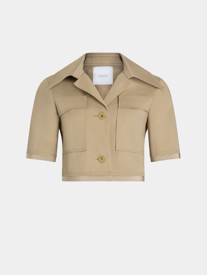 Veste courte à manches courtes - Biege