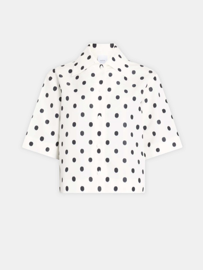 Blouse à pois - Blanche et noire - Patou