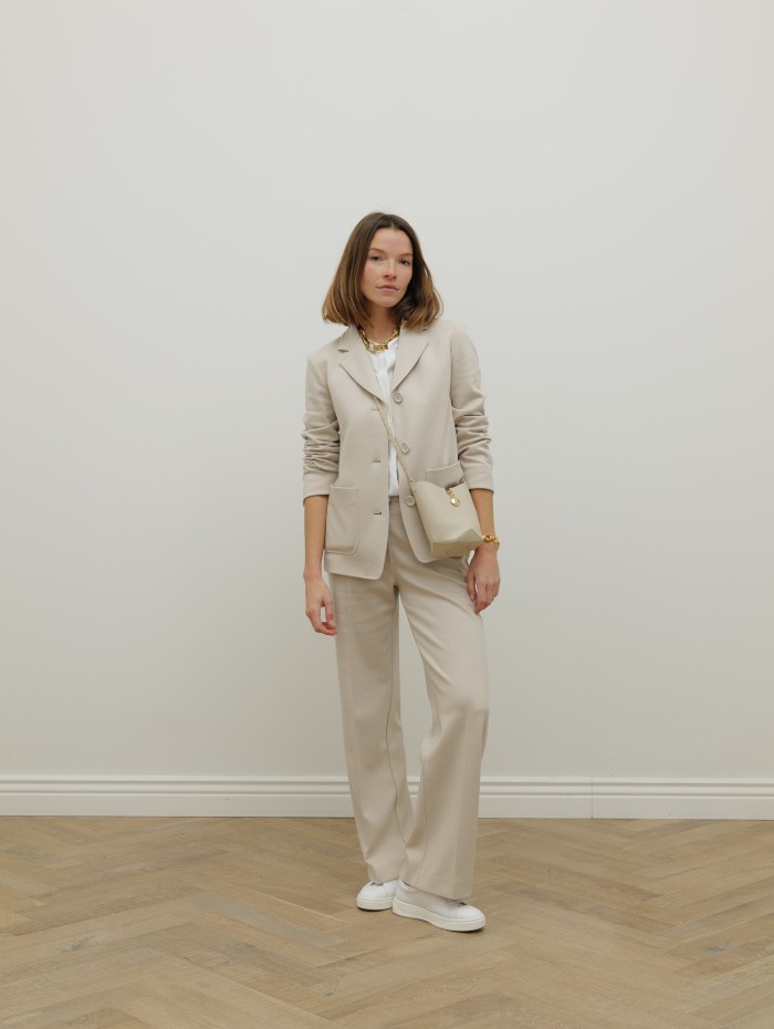 Blazer beige à simple boutonnage  - Smmfata - Max mara