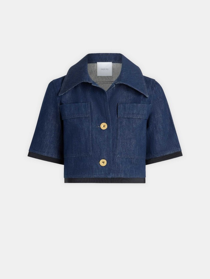 Veste en jean - Short sleeves cropped jacket - Patou