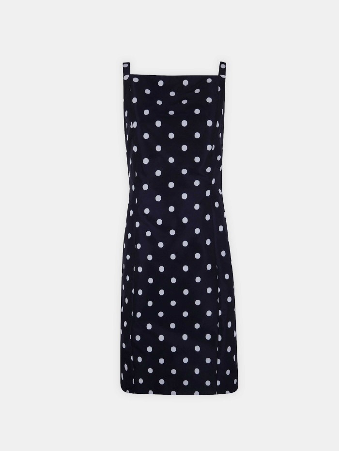 Robe mi-longue à pois - Pencil midi dress - Patou