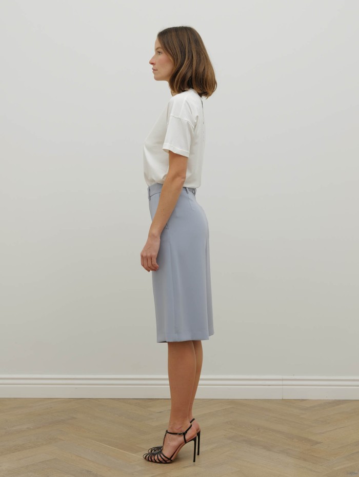 Bermuda bleu gris fluide – 26 Avenue