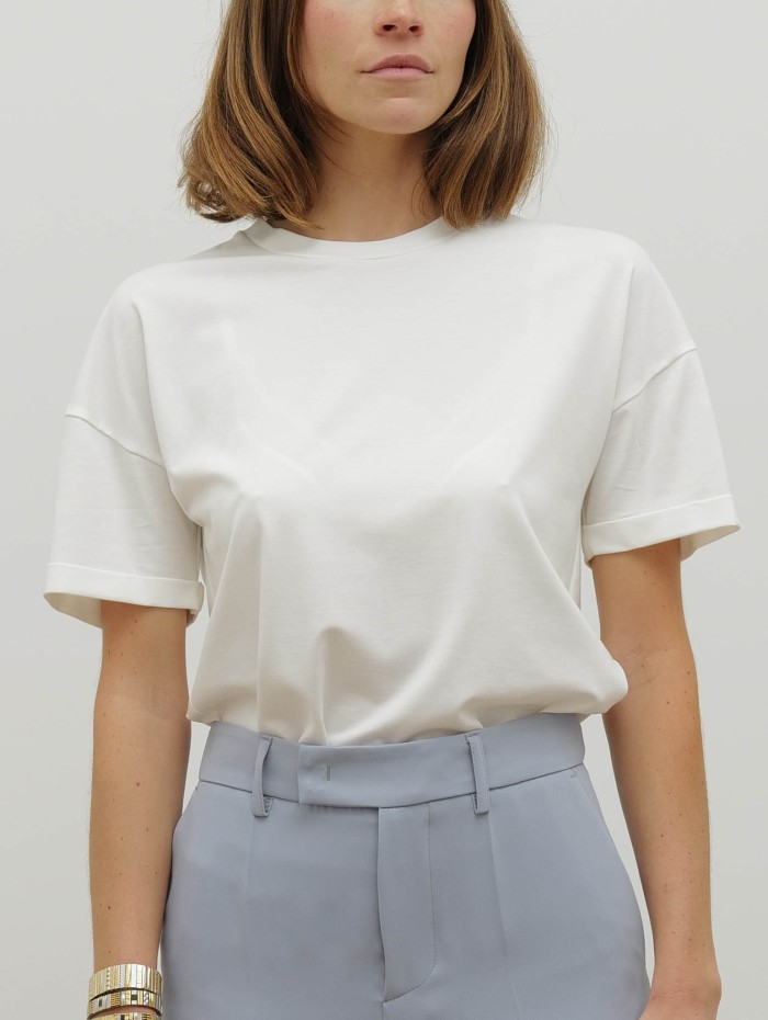 T-shirt à col rond - Blanc - 26 Avenue