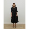 Robe chemise plissée - Noire - 26 Avenue