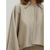 Veste cape satinée sable – 26 Avenue