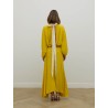 Robe jaune à fronces - Fitted waist midi dress - Lanvin