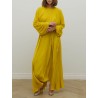 Robe jaune à fronces - Fitted waist midi dress - Lanvin