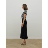 Jupe midi en jacquard - Draped belt skirt - Lanvin