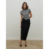 Jupe midi en jacquard - Draped belt skirt - Lanvin