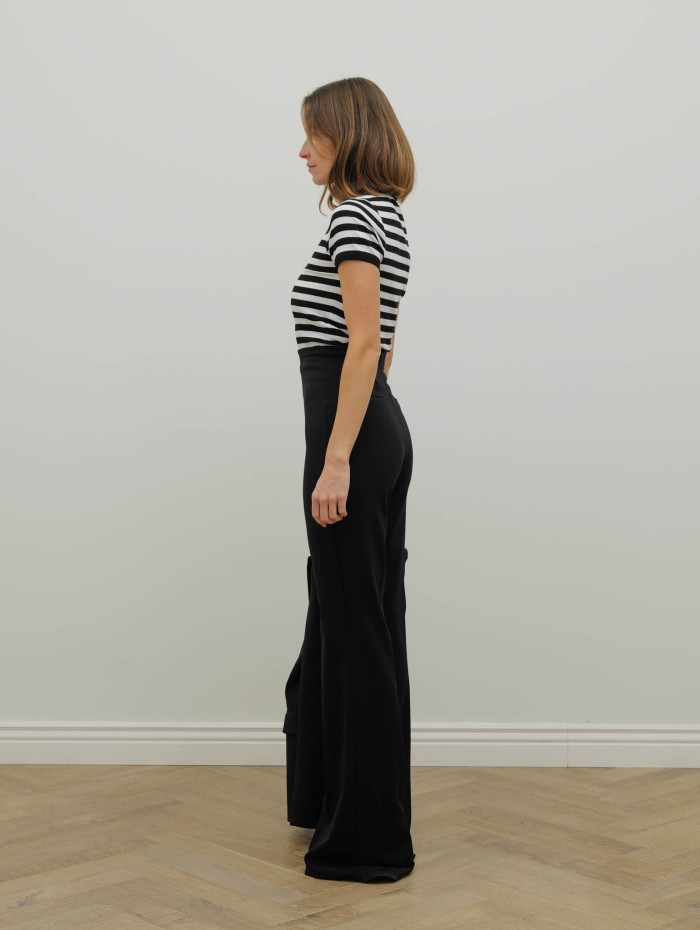 Pantalon évasé en jersey - Spxgettone - Max Mara