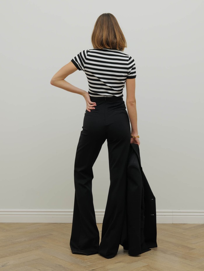 Pantalon évasé en jersey - Spxgettone - Max Mara