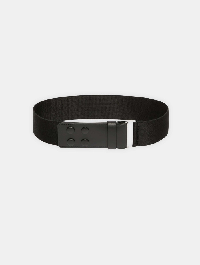 Ceinture noire avec détails en cuir - Masgeslatina - Max Mara