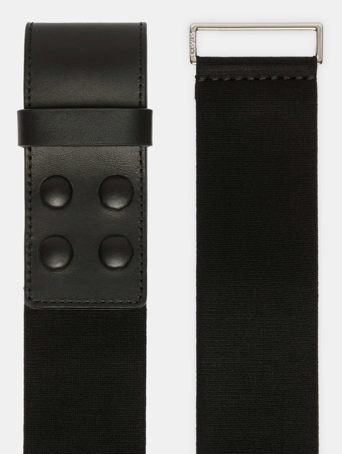 Ceinture noire avec détails en cuir - Masgeslatina - Max Mara