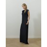 Robe longue en charmeuse - Lanvin