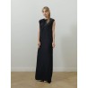 Robe longue en charmeuse - Lanvin