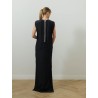 Robe longue en charmeuse - Lanvin