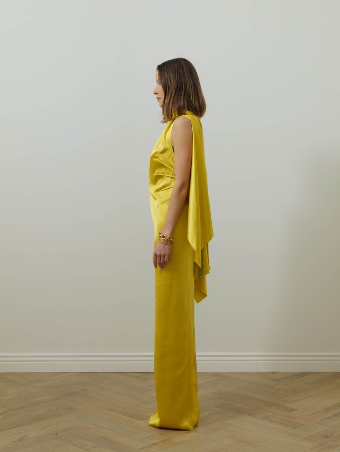 Robe longue en satin - Scarf long dress - Lanvin