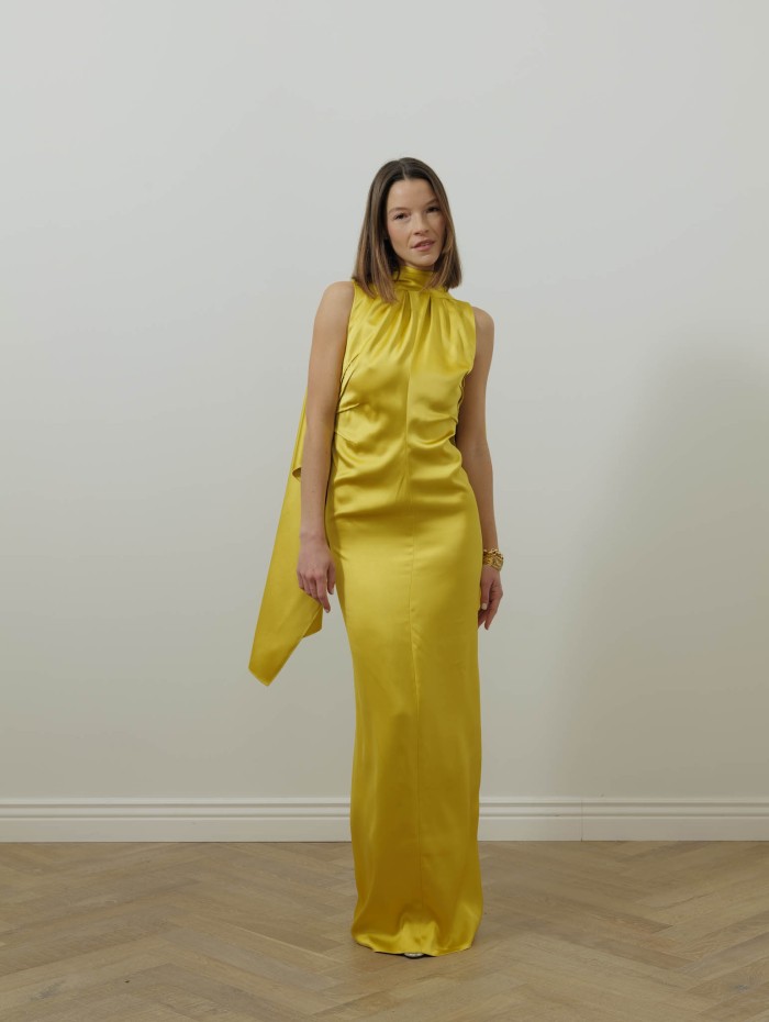 Robe longue en satin - Scarf long dress - Lanvin
