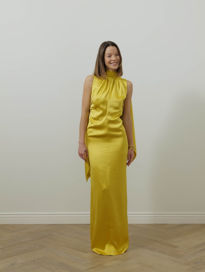 Robe longue en satin - Scarf long dress - Lanvin