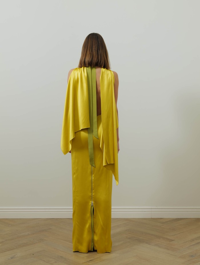 Robe longue en satin - Scarf long dress - Lanvin