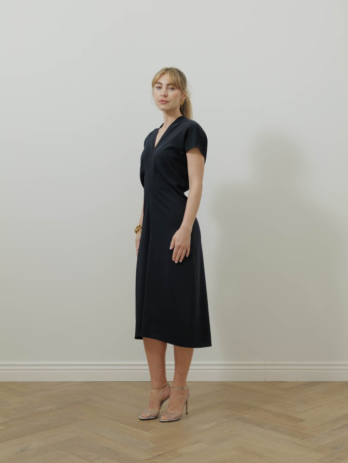 Robe col V navy - Kate - 26 Avenue
