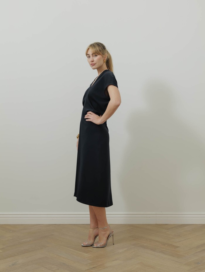 Robe col V navy - Kate - 26 Avenue