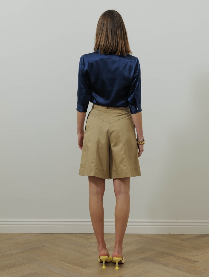 Bermuda en serge de coton - Beige - Patou