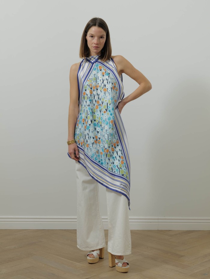 Top en soie - Small flower top - Lanvin