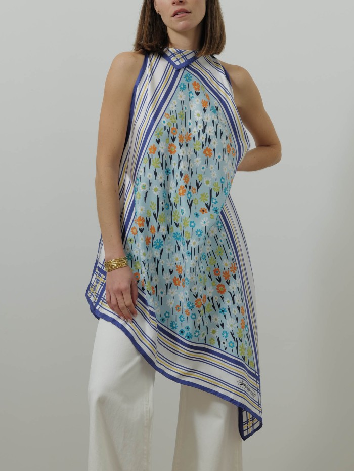 Top en soie - Small flower top - Lanvin