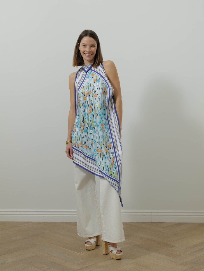 Top en soie - Small flower top - Lanvin