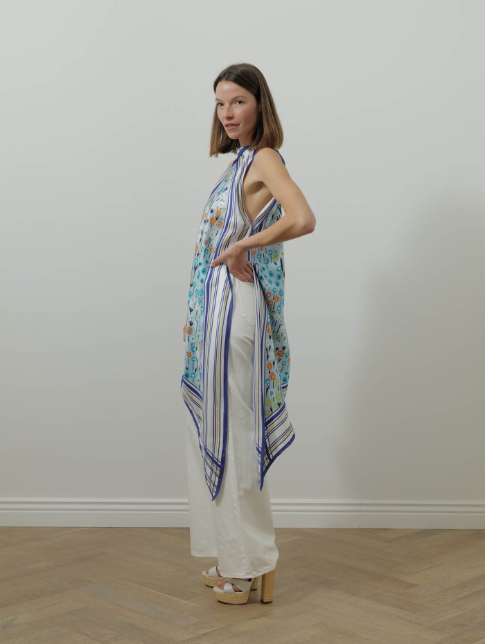 Top en soie - Small flower top - Lanvin