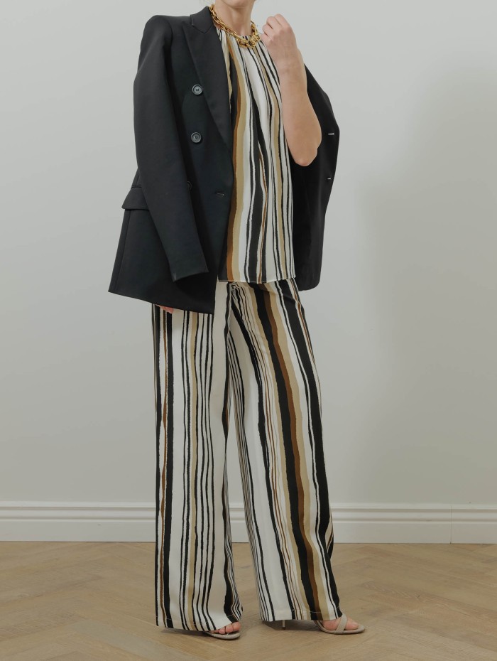 Pantalon palazzo en soie - Mstpagano - Max Mara