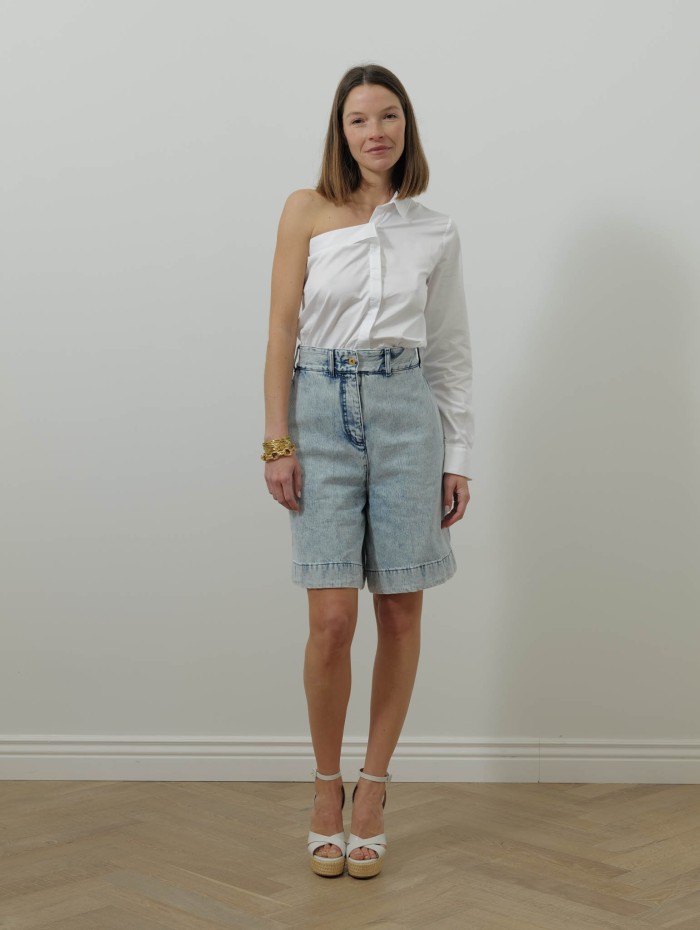 Chemise asymétrique en popeline de coton - Julia - Andréa Lev