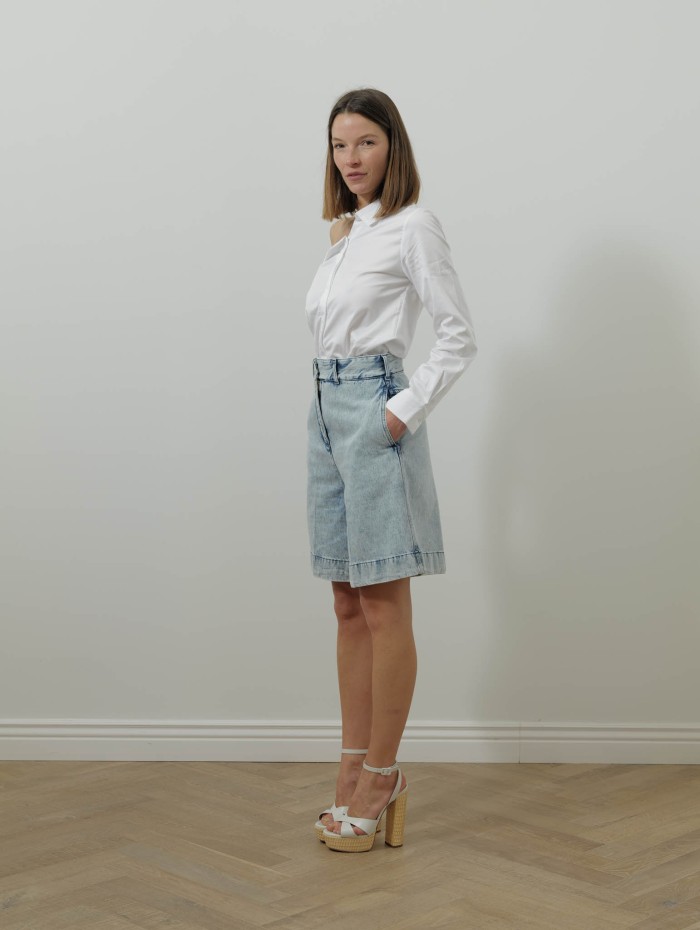 Chemise asymétrique en popeline de coton - Julia - Andréa Lev