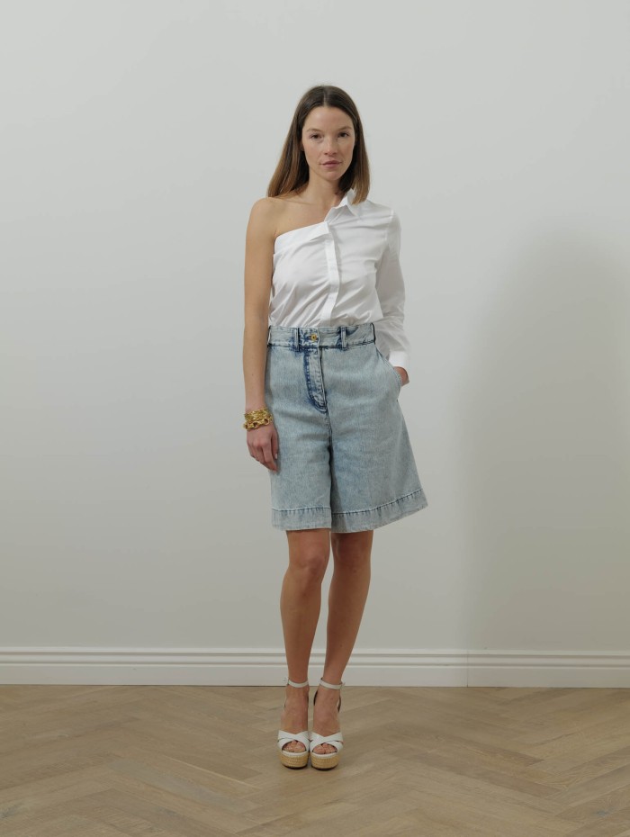 Chemise asymétrique en popeline de coton - Julia - Andréa Lev