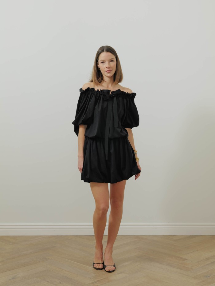 Robe courte en coton - Volume mini jersey dress - Patou