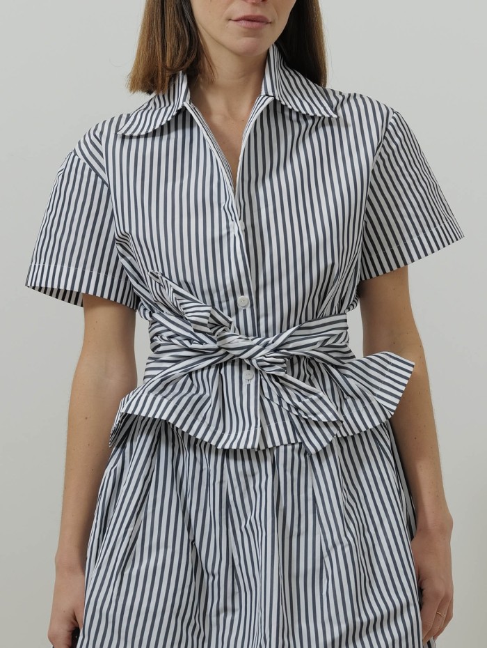 Chemise à rayures - Bleu et blanche - Patou