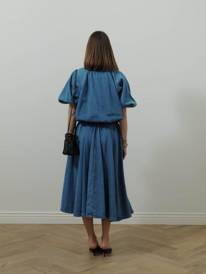 Veste courte à noeud - Bleu - Patou