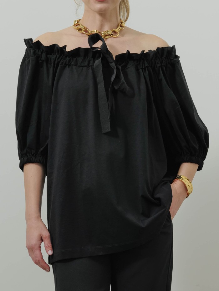 Haut en coton - Noir - Patou