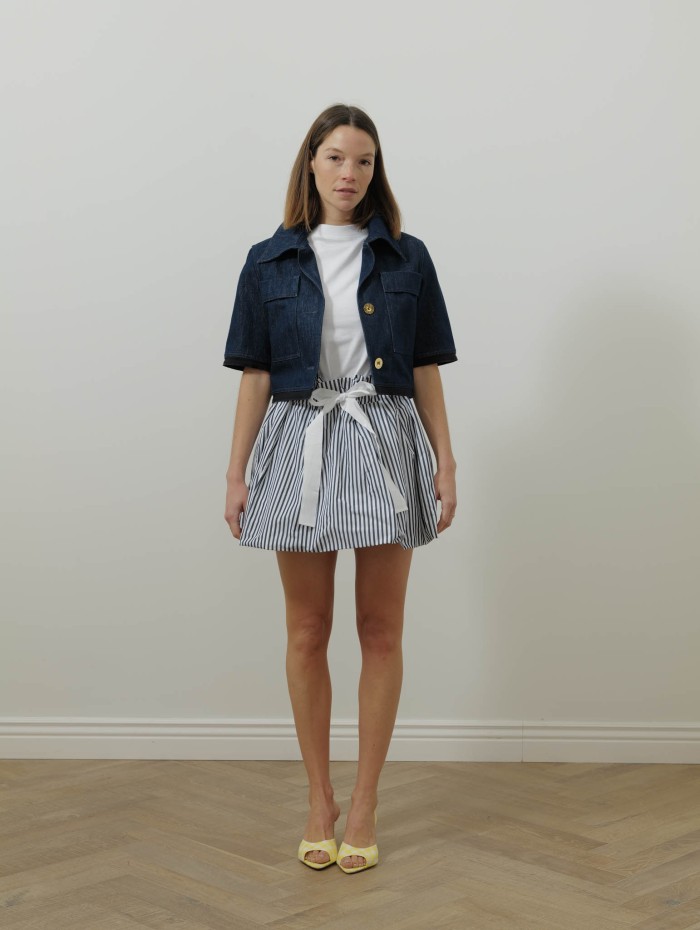 Veste en jean - Short sleeves cropped jacket - Patou