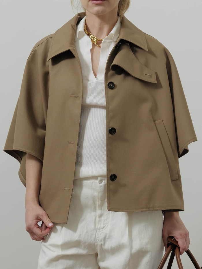 Cape courte en gabardine - Paggio - Max Mara