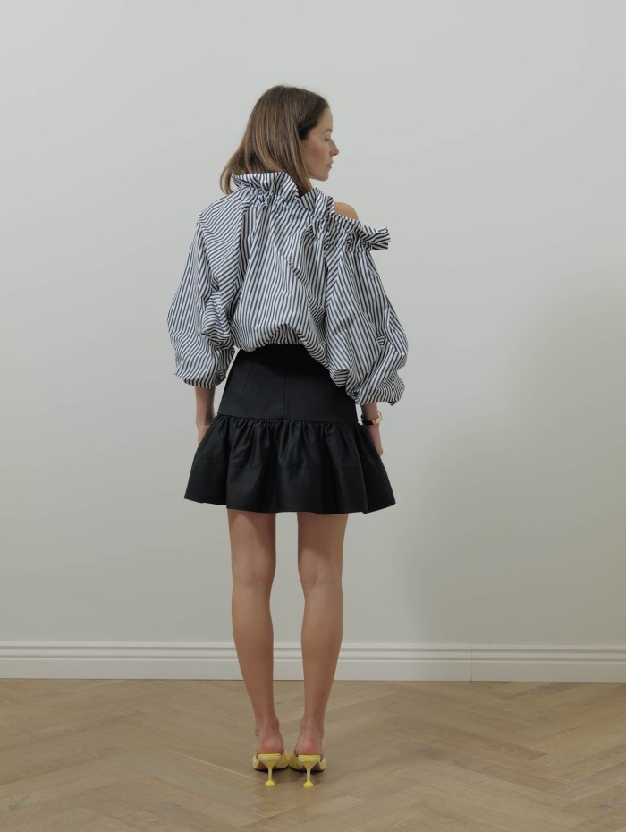 Blouse à rayures - Long sleeves cropped - Patou