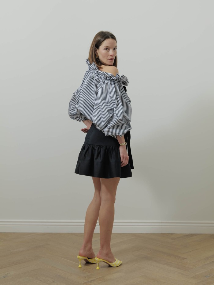 Blouse à rayures - Long sleeves cropped - Patou