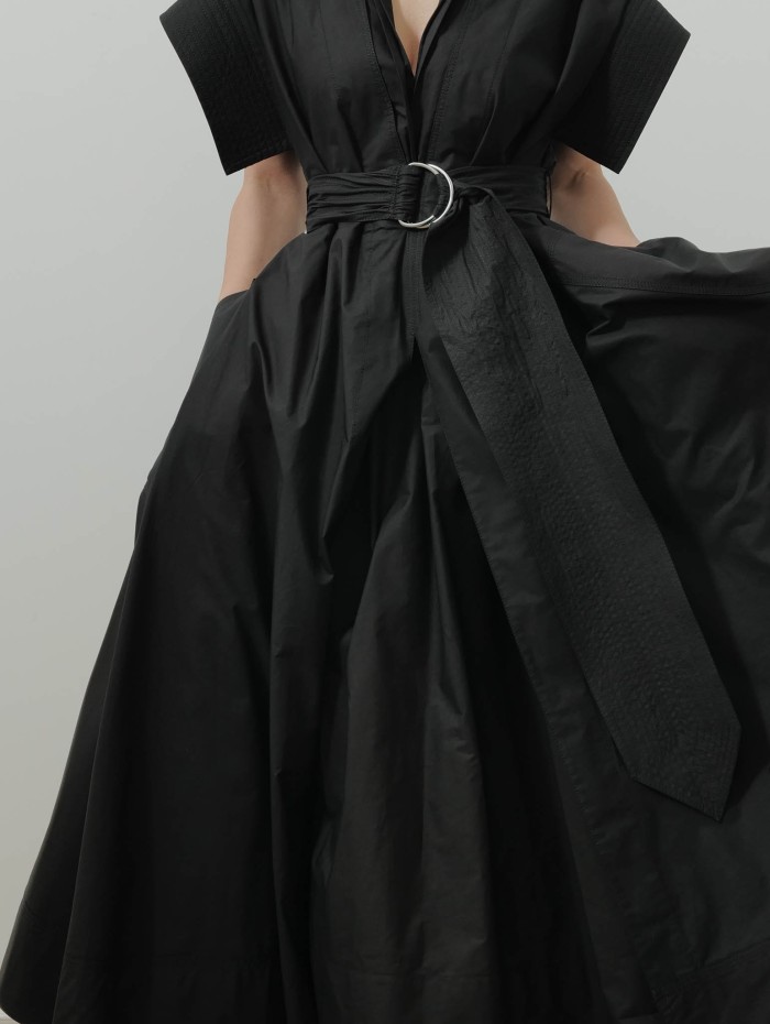 Robe midi ceinturée - Belted dress midi - Lanvin